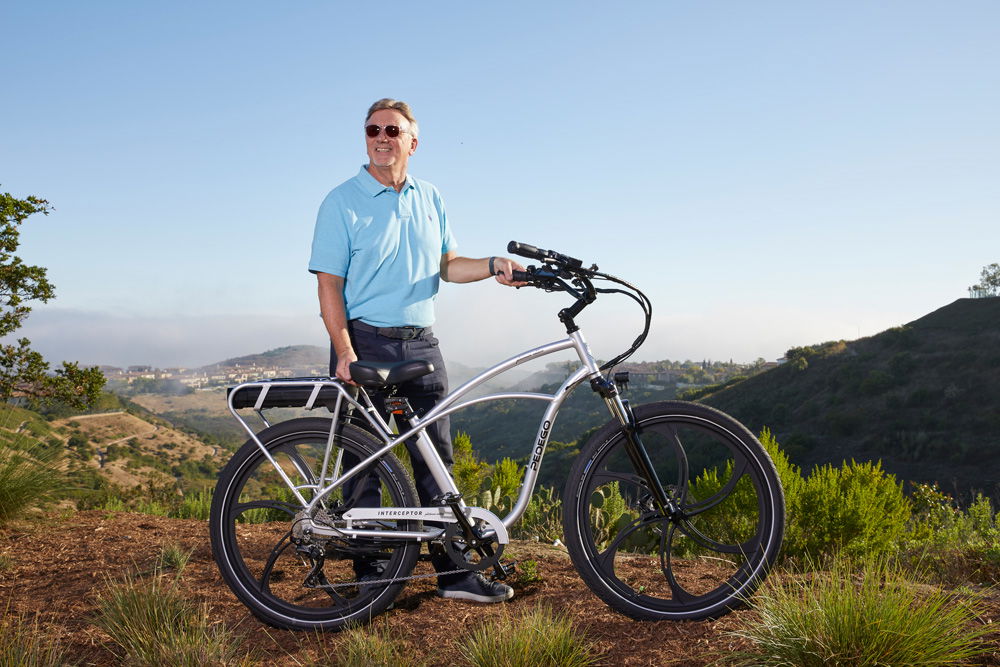 Don DiCostanzo, CEO of Pedego, with his Pedego electric bike